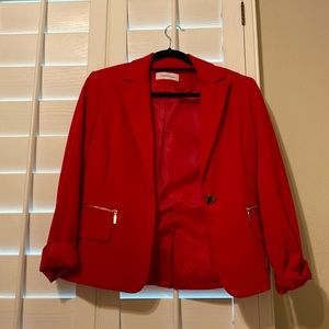 Calvin Klein Red Blazer with gold details